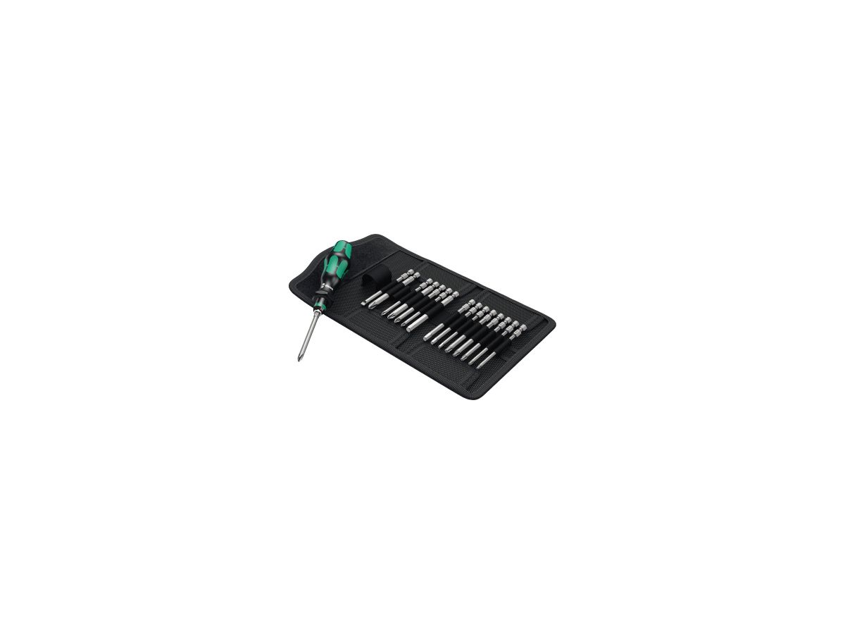 WERA Bit-Satz Kraftform Kompakt 60 17-teilig, hex-Plus, Falttasche