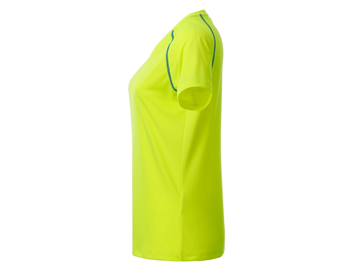 JN Ladies' Sports T-Shirt JN495 bright-yellow/bright-blue, Größe XL