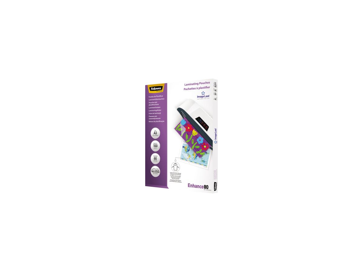 Fellowes Laminierfolie Enhance 80 5306207 DIN A3 tr 100 St./Pack .