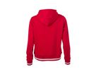 JN Ladies' Club Hoody JN777 red/white, Größe XXL