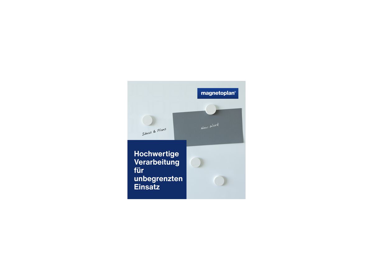magnetoplan Magnet Ergo Medium 1664000 30mm weiß 10 St./Pack.