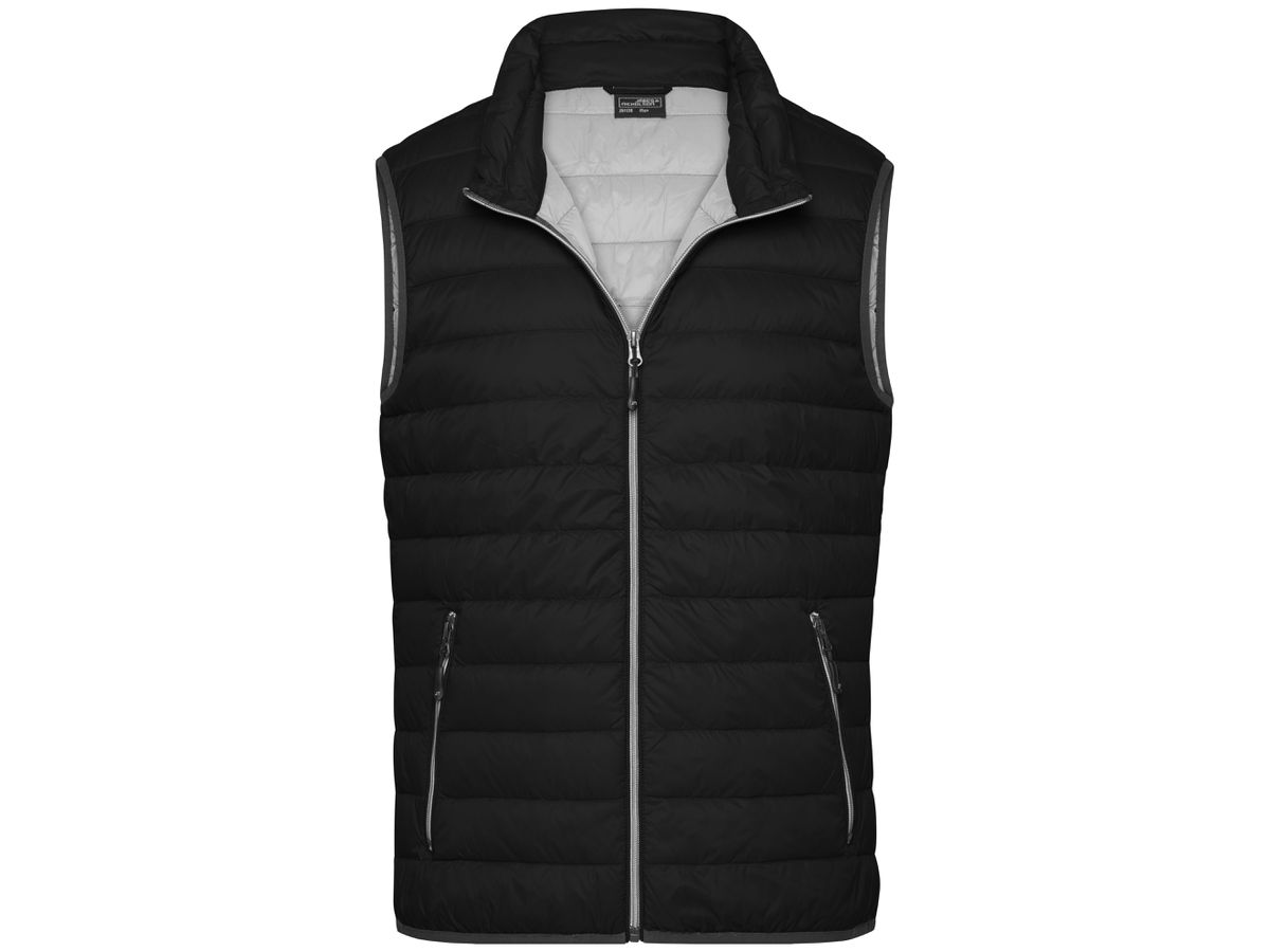 JN Men's Down Vest JN1138 black/silver, Größe 3XL
