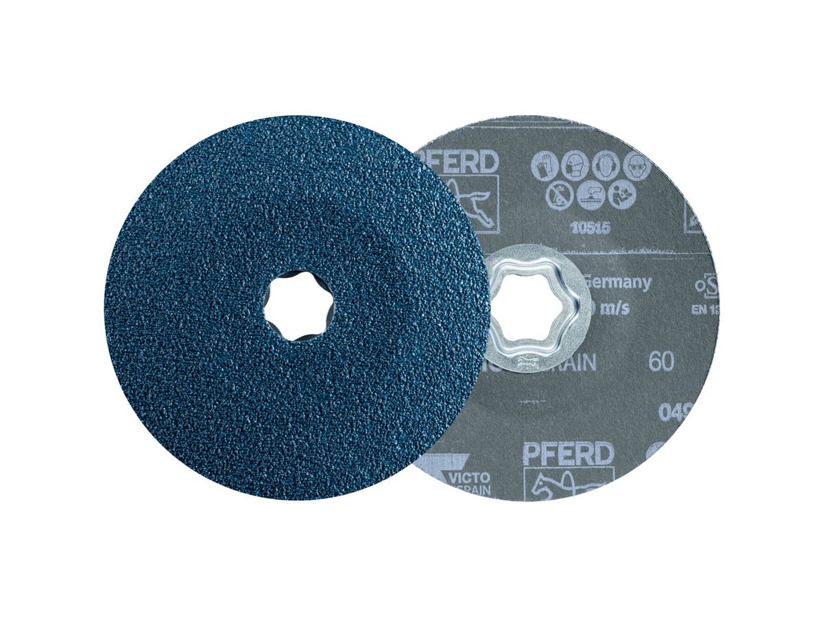 Pferd Fiberschleifscheibe CC-FS 125mm STEEL VICTOGRAIN K 60+