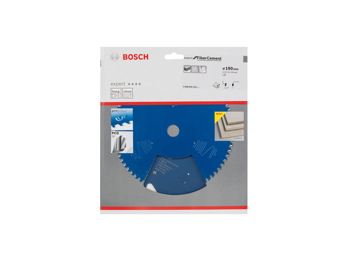 Bosch Kreissägeblatt Ø190x30 4Z für Faserzement+Gipskarton