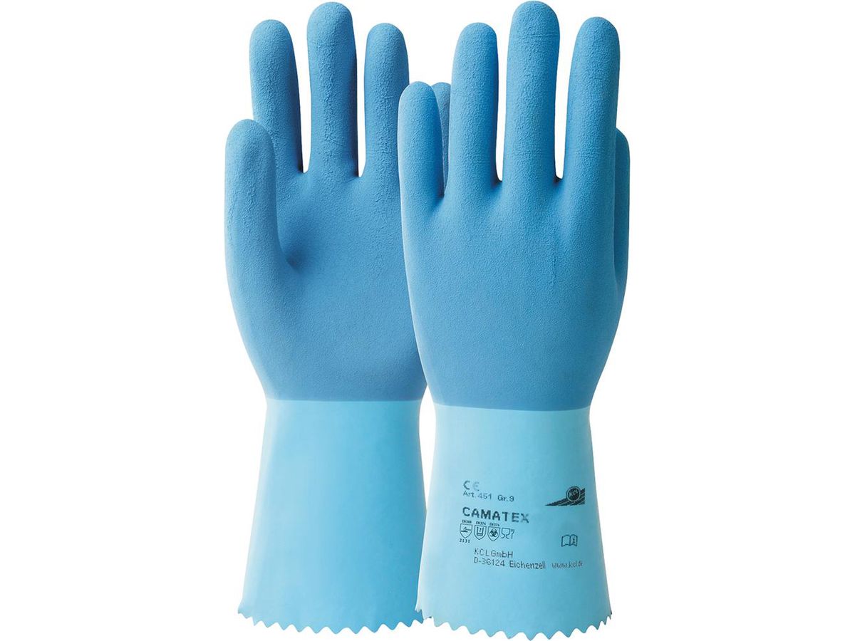 KCL Schutzhandschuh CAMATEX 451 geraut blau