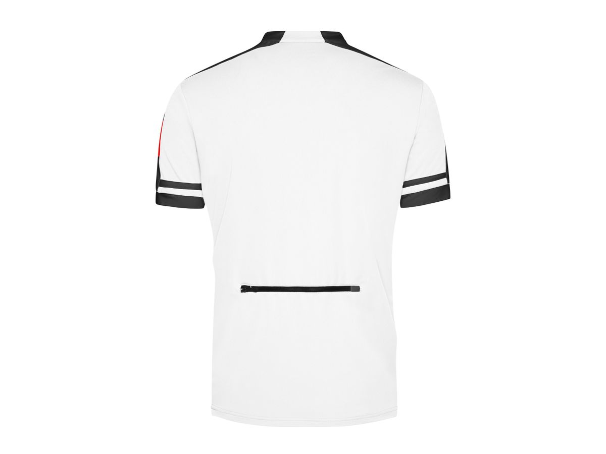 JN Mens Bike-T Half Zip JN452 100%PES, white, Größe 3XL