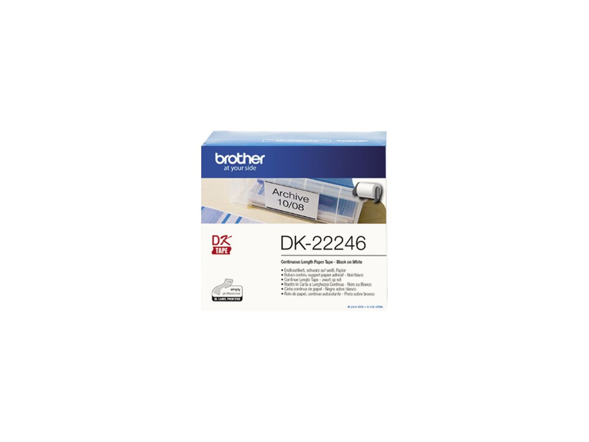 Brother Endlosetikettenrolle DK22246 103mmx30,48m weiß