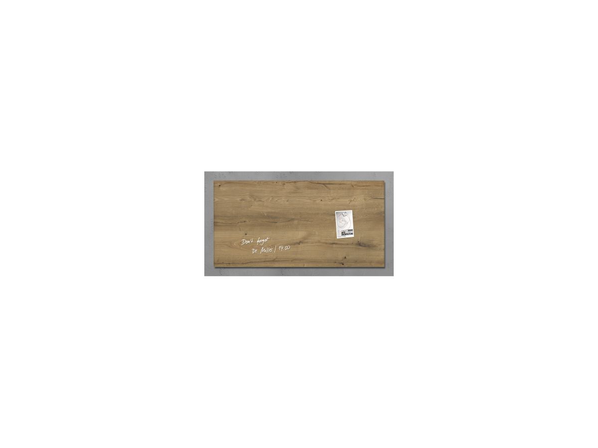 Sigel Magnetboard artverum GL258 910x460x15mm Glas Natural-Wood