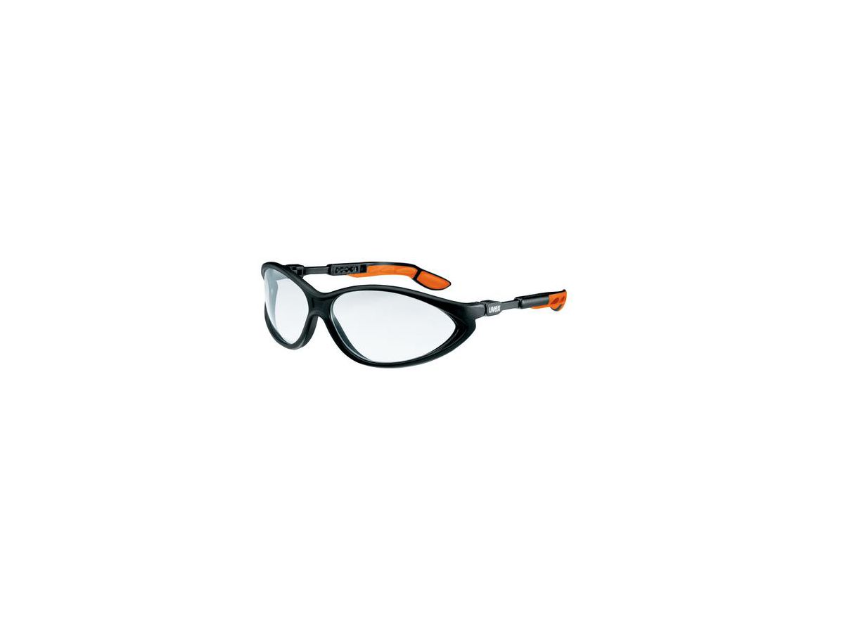 UVEX Schutzbrille Cybric Fb.schwarz/orange Scheibe:farblos