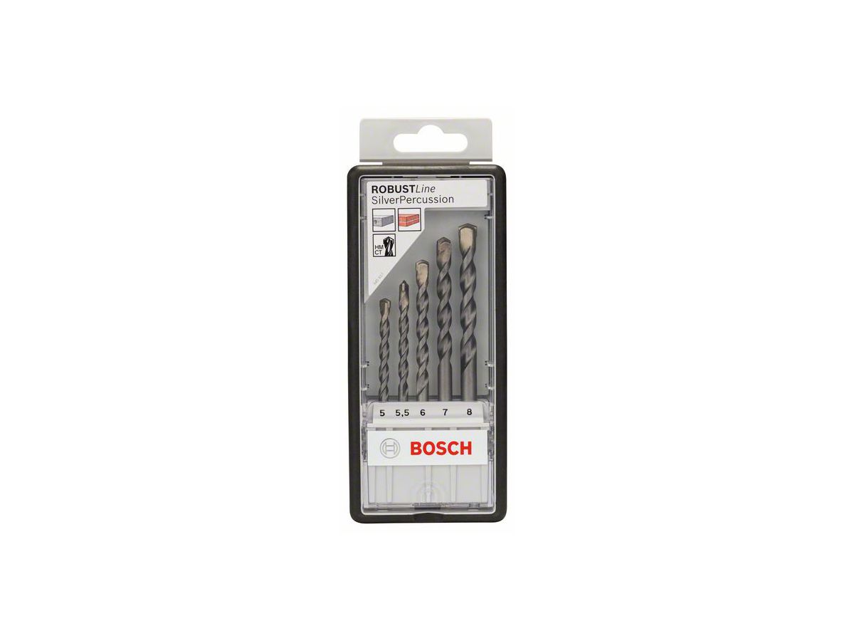 BOSCH Betonbohrer-Set Cyl-3 RobustLine 5-8 mm, 5-teilig