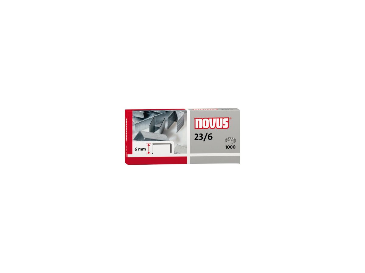 NOVUS Heftklammer 23/6 042-0039 verzinkt 1.000 St./Pack.
