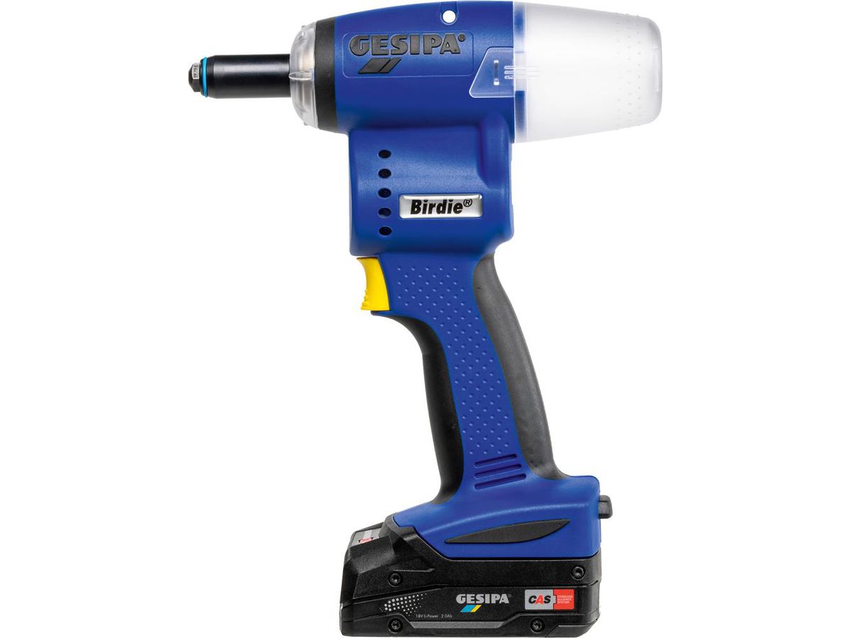 GESIPA Akku-Nietgerät Birdie 18V inkl. 1 Akku 2,0Ah Ladegerät in L-Boxx