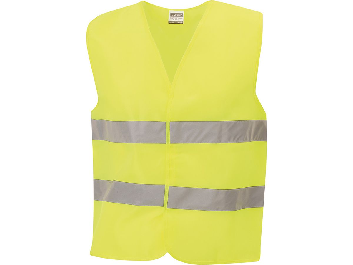 JN Safety Vest Junior JN200K 100%PES, fluorescent-yellow, Gr. 140-164