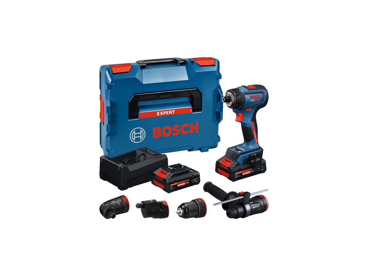 BOSCH Akku-Bohrschrauber EXSR18V-90FC GFA 18, 2x18V/4,0 Ah, Ladegerät, L-BOXX