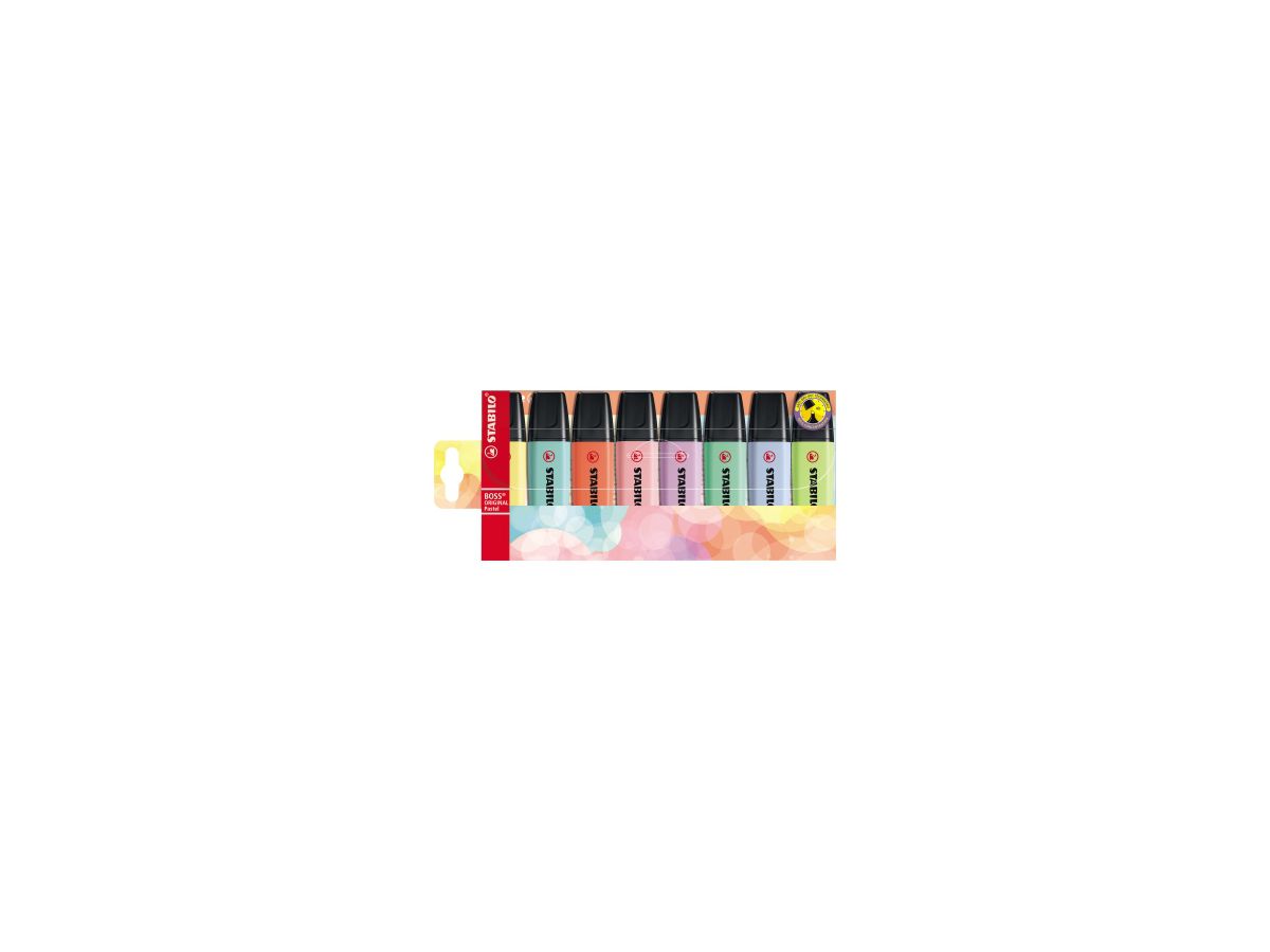 STABILO Textmarker BOSS 70/8-3 pastell sortiert 8 St./Pack.