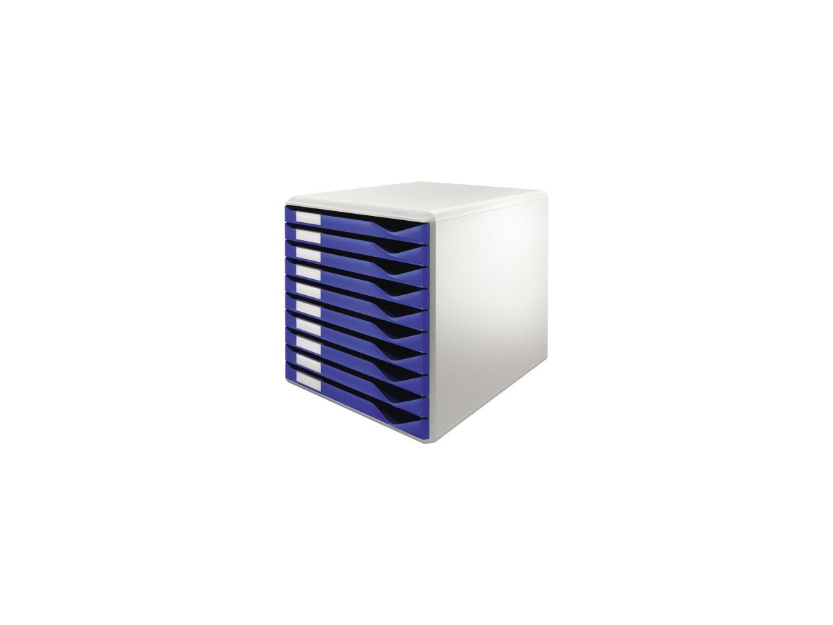 Leitz Schubladenbox 52810035 DIN A4 10Schubfächer l.graur/bl