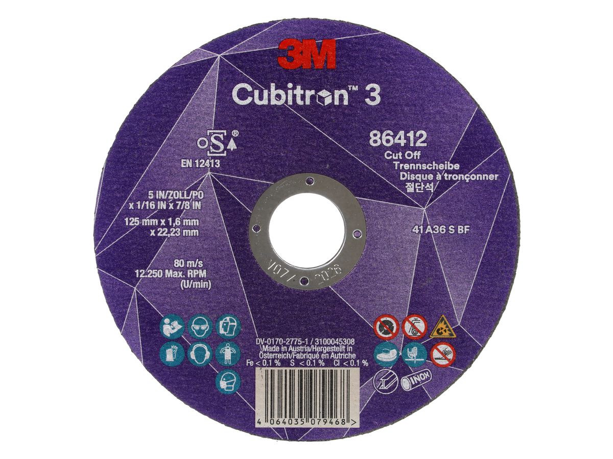 3M Cubitron 3 Trennscheibe 86412 36+, T41, 230 mm x 2 mm x 22,23 mm