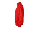 JN Workwear Half Zip Sweat JN831 70%BW/30%PES, red, Größe 4XL
