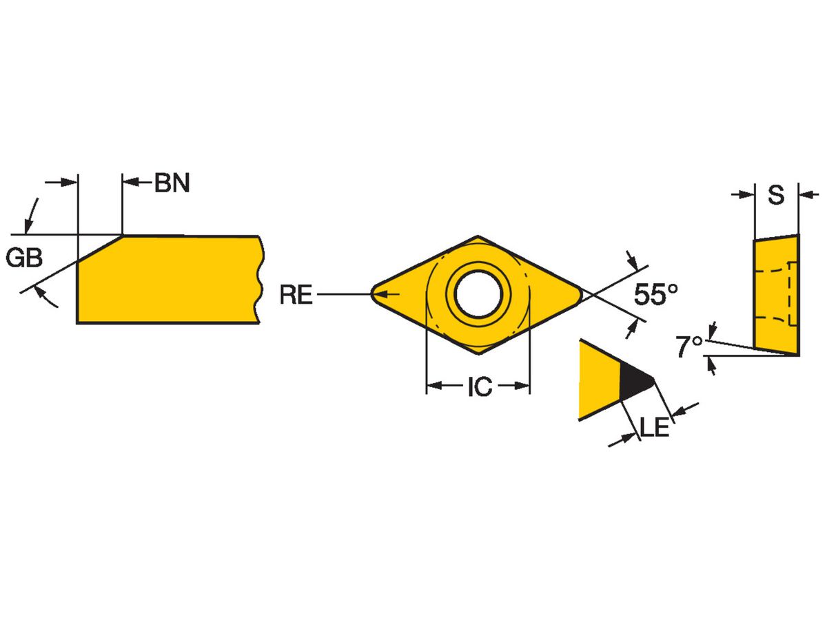 COROMANT CoroTurn 107 Schneidplatte zum