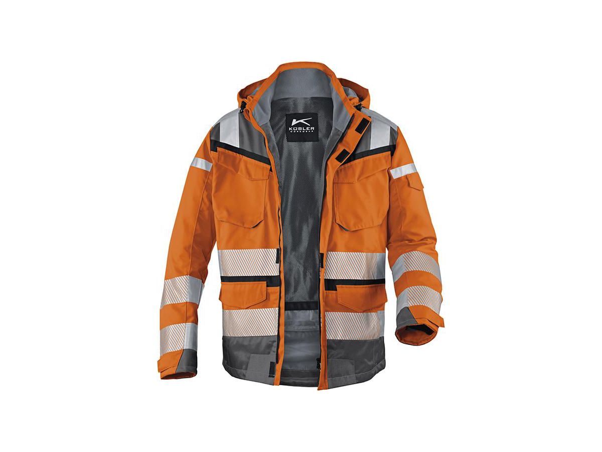 KÜBLER REFLECTIQ Wetterjacke SYMPATEX PSA 2 warnorange/anthrazit, Gr. M