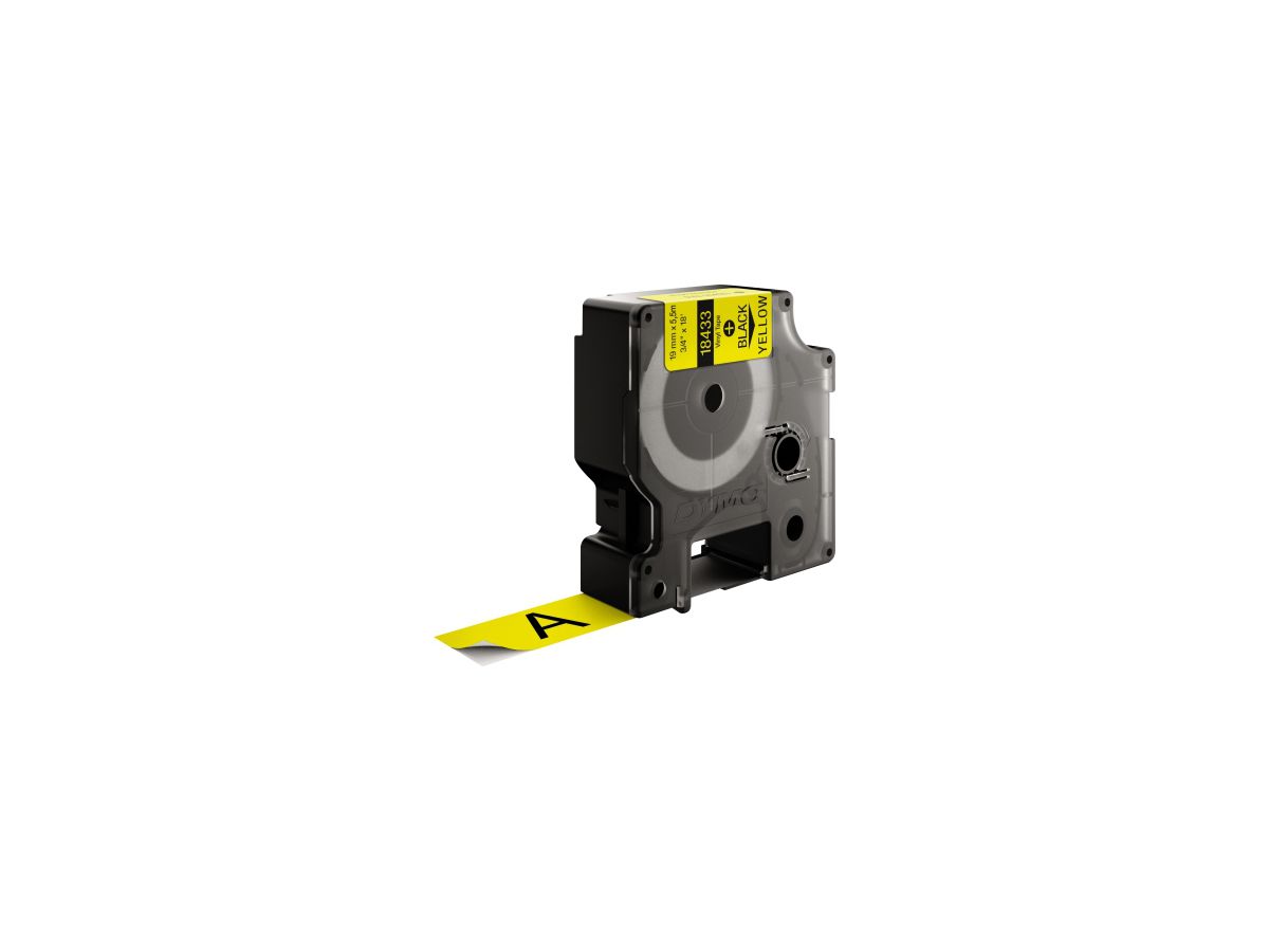 DYMO Schriftbandkassette Rhino ID1 18433 19mmx5,5m sw auf ge