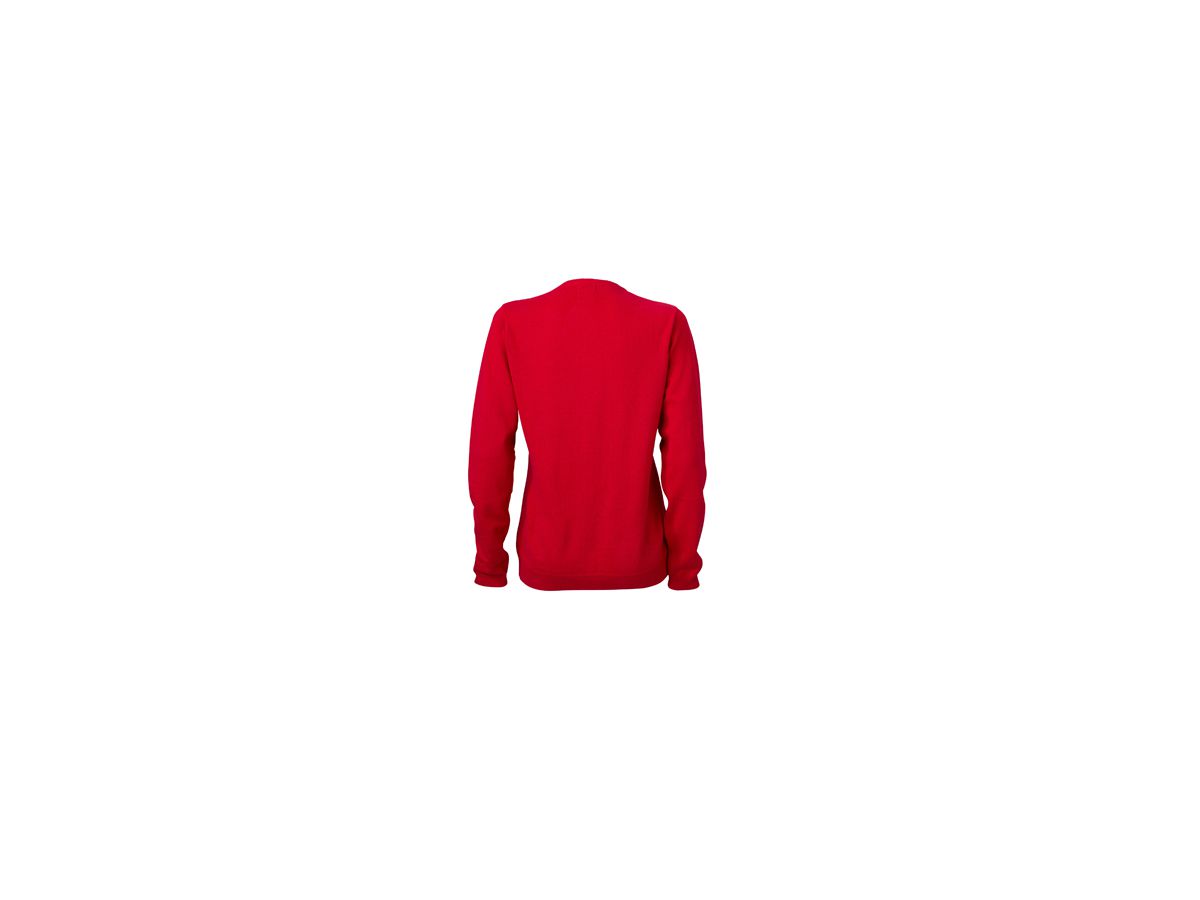 JN Ladies V-Neck Cardigan JN660 100%BW, red, Größe XL