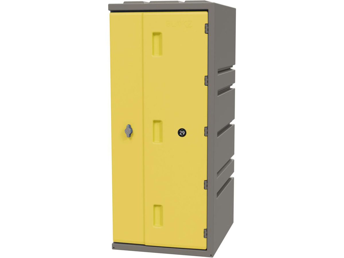 Kunststoff-Schließfach 900 mm, Tür gelb