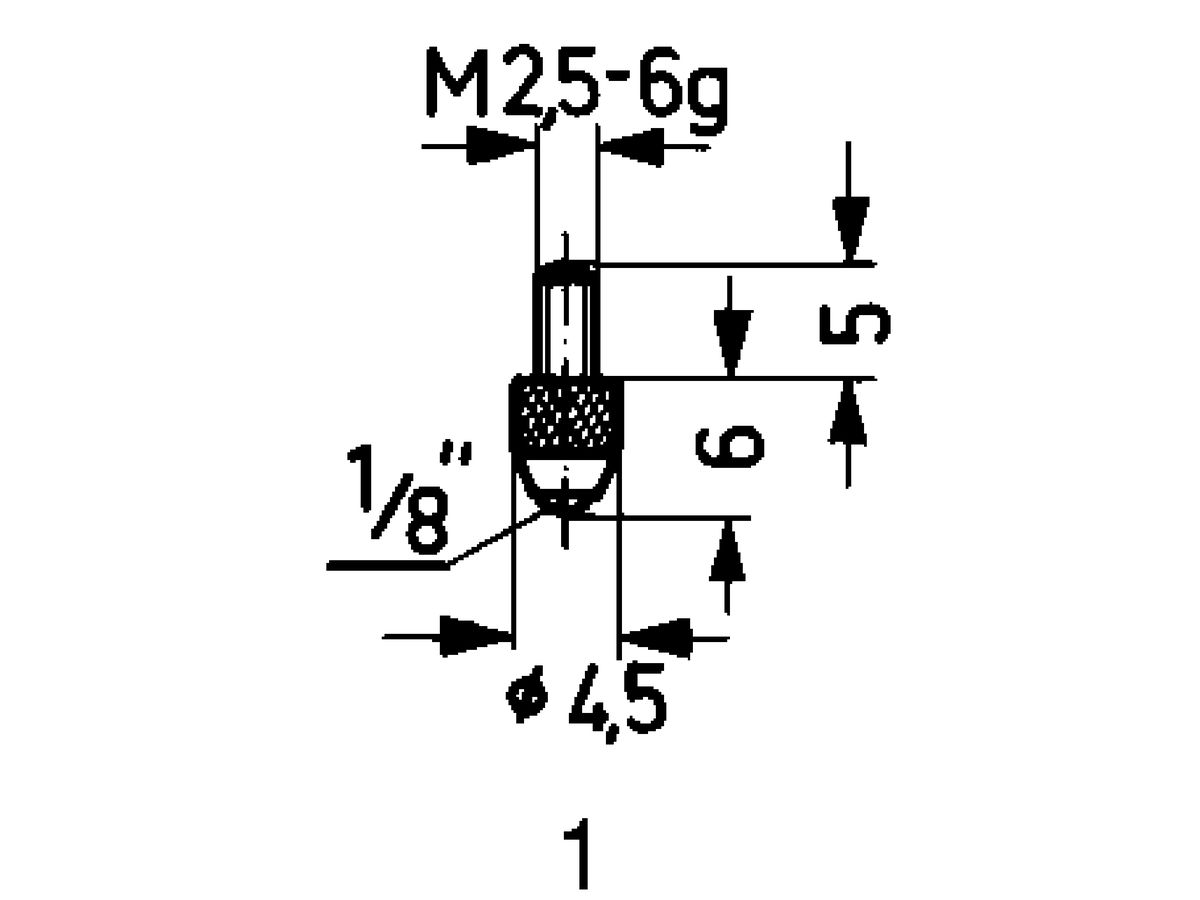 Messeinsatz f.Messuhren u.Feinz. Stahl Abb. 1/Standard Käfer