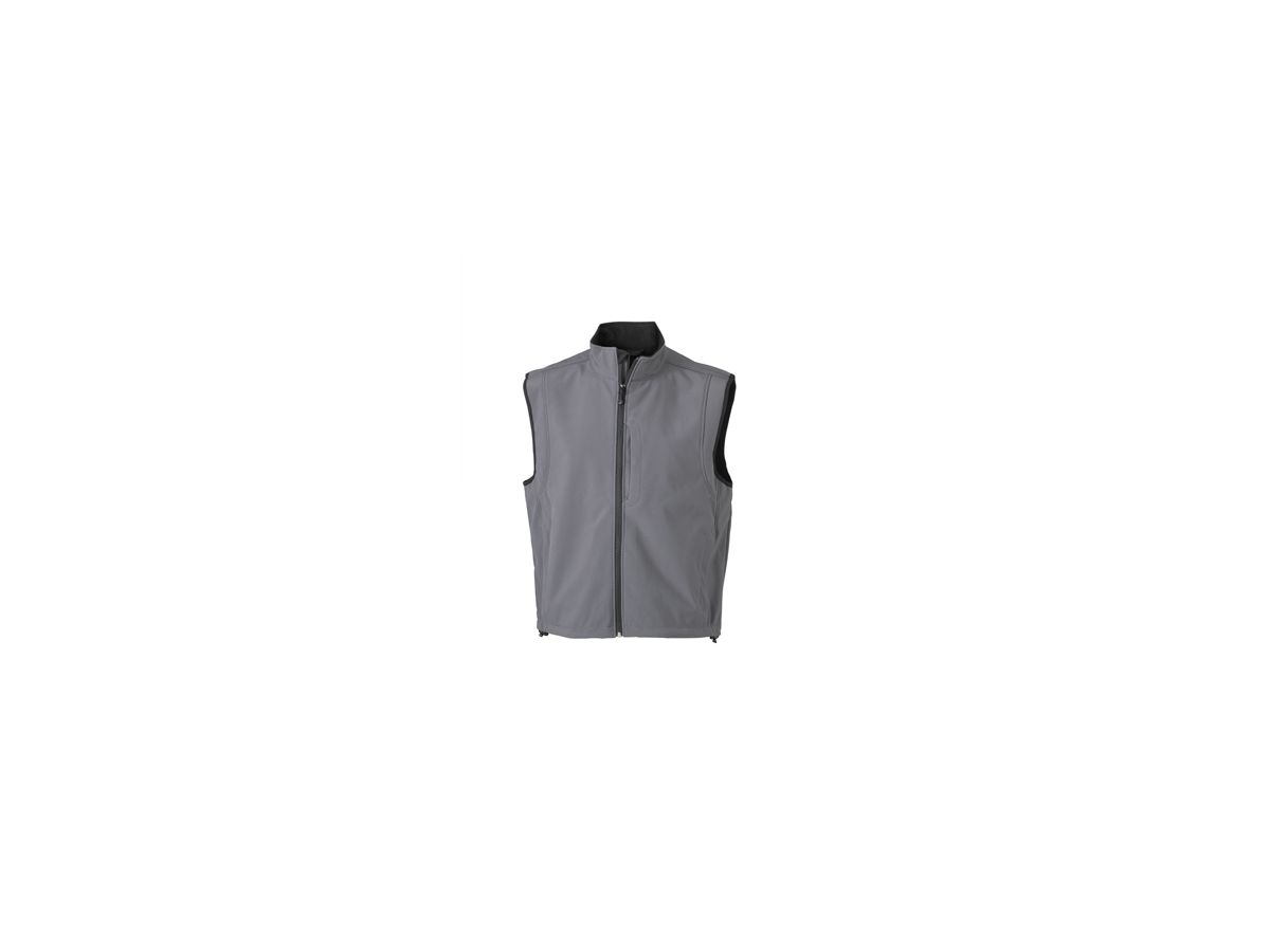 JN Mens Softshell Vest JN136 95%PES/5%EL, carbon, Größe XL