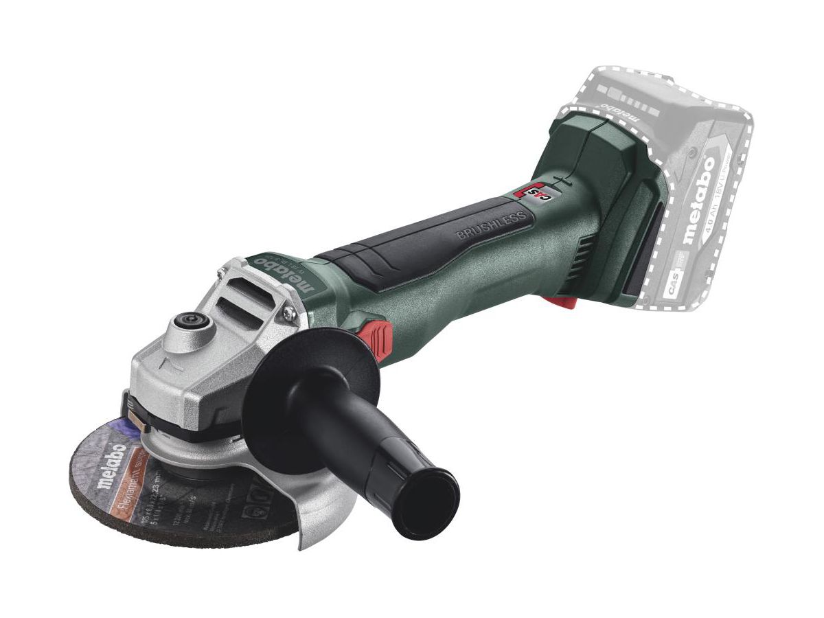 METABO Akku-Winkelschleifer W 18 L BL 9-125, solo, in metaBOX