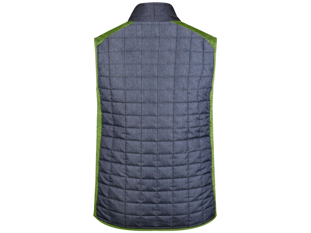JN Men's Knitted Hybrid Vest JN740 kiwi-melange/anthracite-melange Gr. S