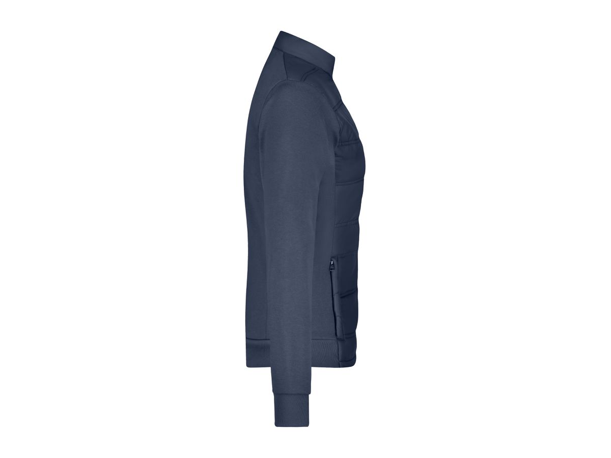 JN Ladies' Hybrid Sweat Jacket JN1123 navy, Größe S