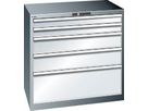 LISTA Schubladenschrank 5436E gm/lg H1000mm 5SL 200 Key NCS S 6502-B/RAL7035