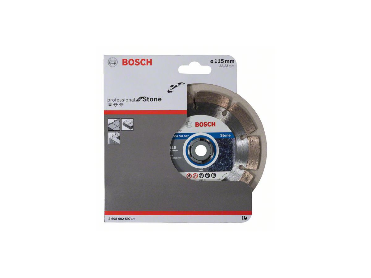 BOSCH Diamanttrennscheibe Standard for Stone 115x22,23 mm