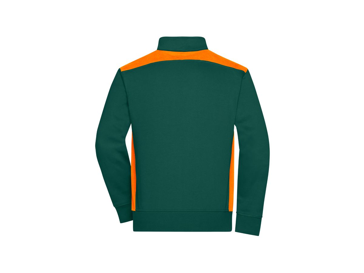 JN Herren Sweat-Jacke JN870 dark-green/orange, Größe XS
