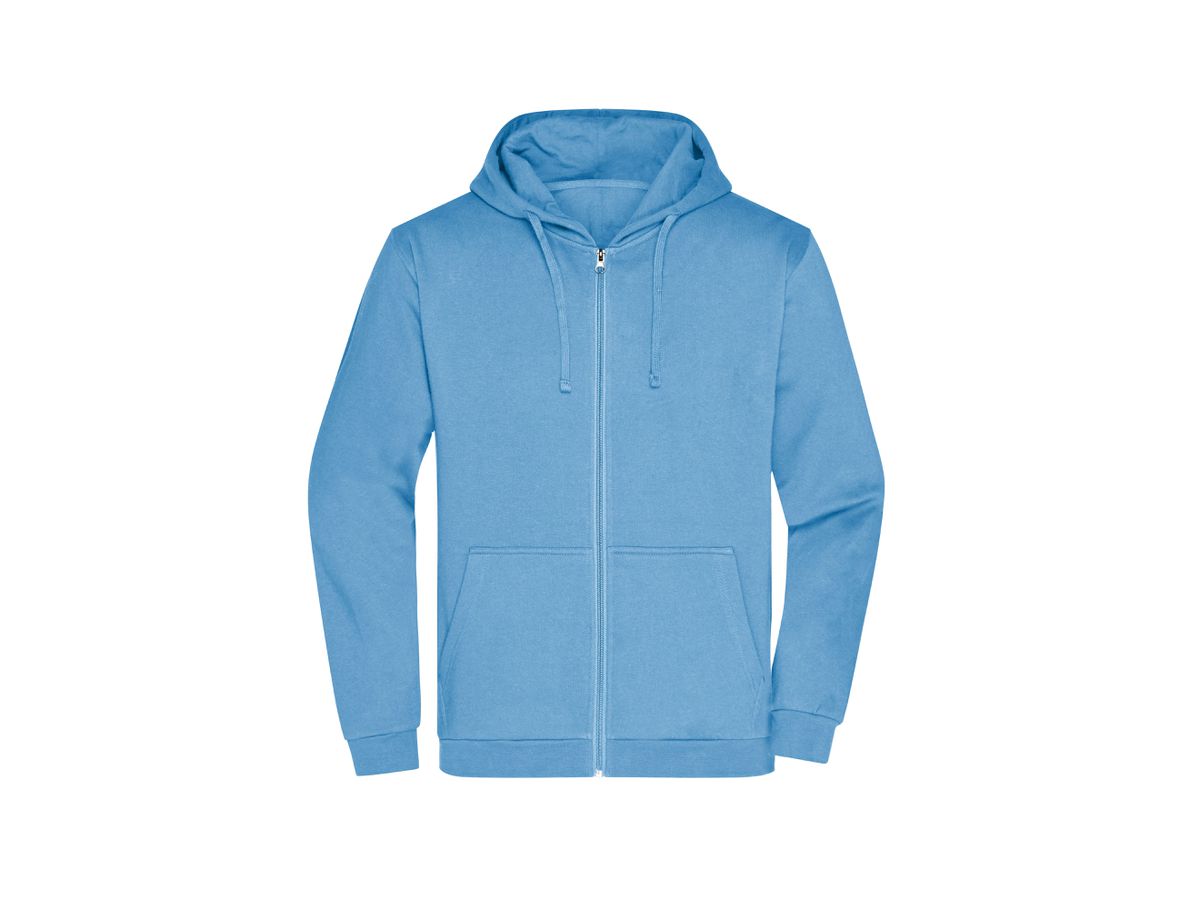 JN Promo Zip Hoody Men JN756 80%BW/20%PES sky-blue Gr. XL