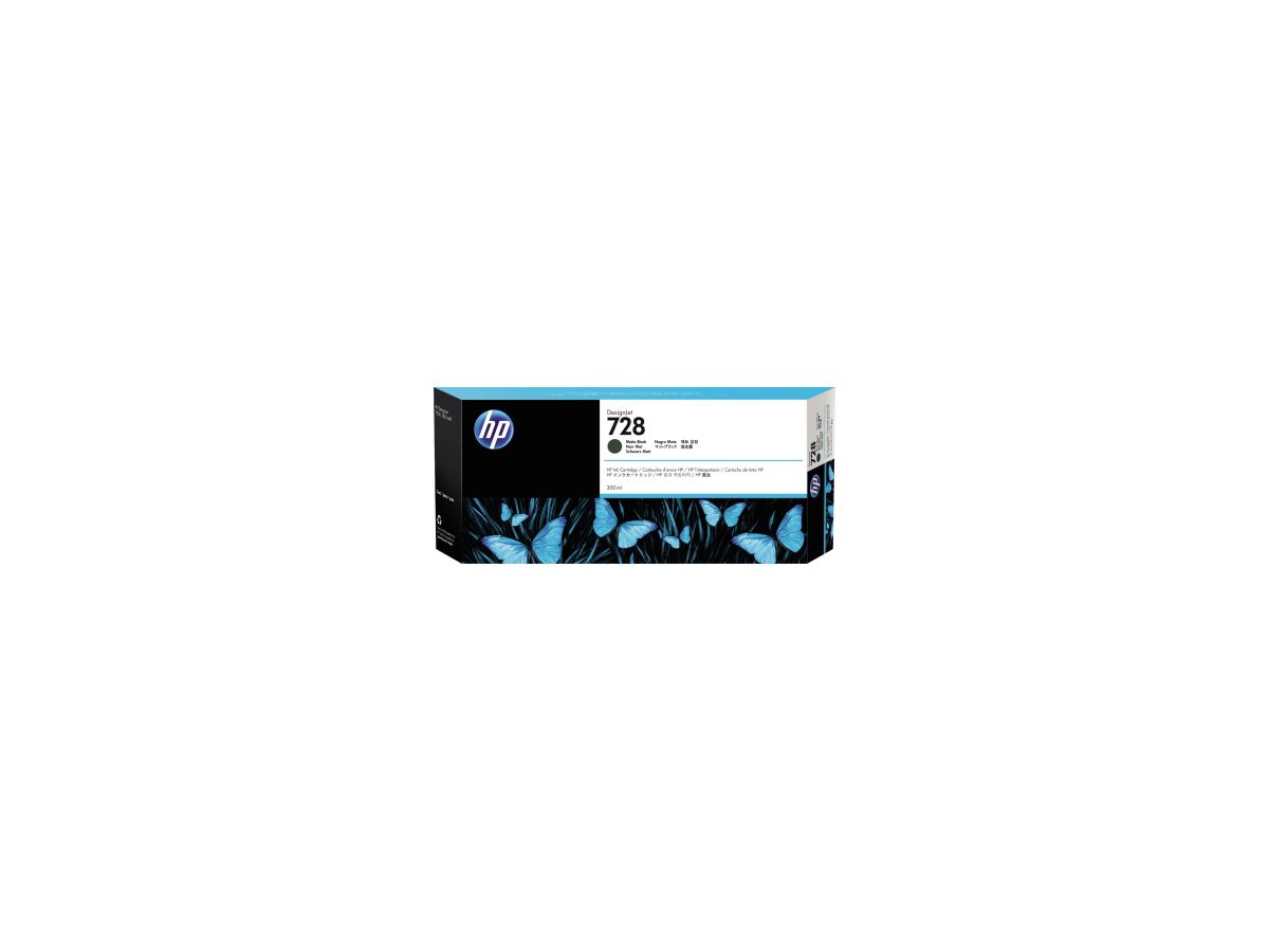 HP Tintenpatrone Nr.728 F9J68A HC 300ml schwarz