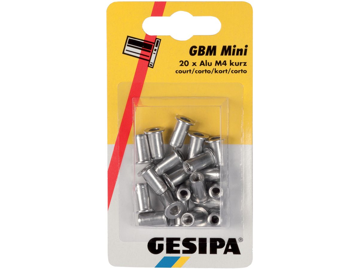 Blind-rivet nut Gesipa M6 short Mini-Pack