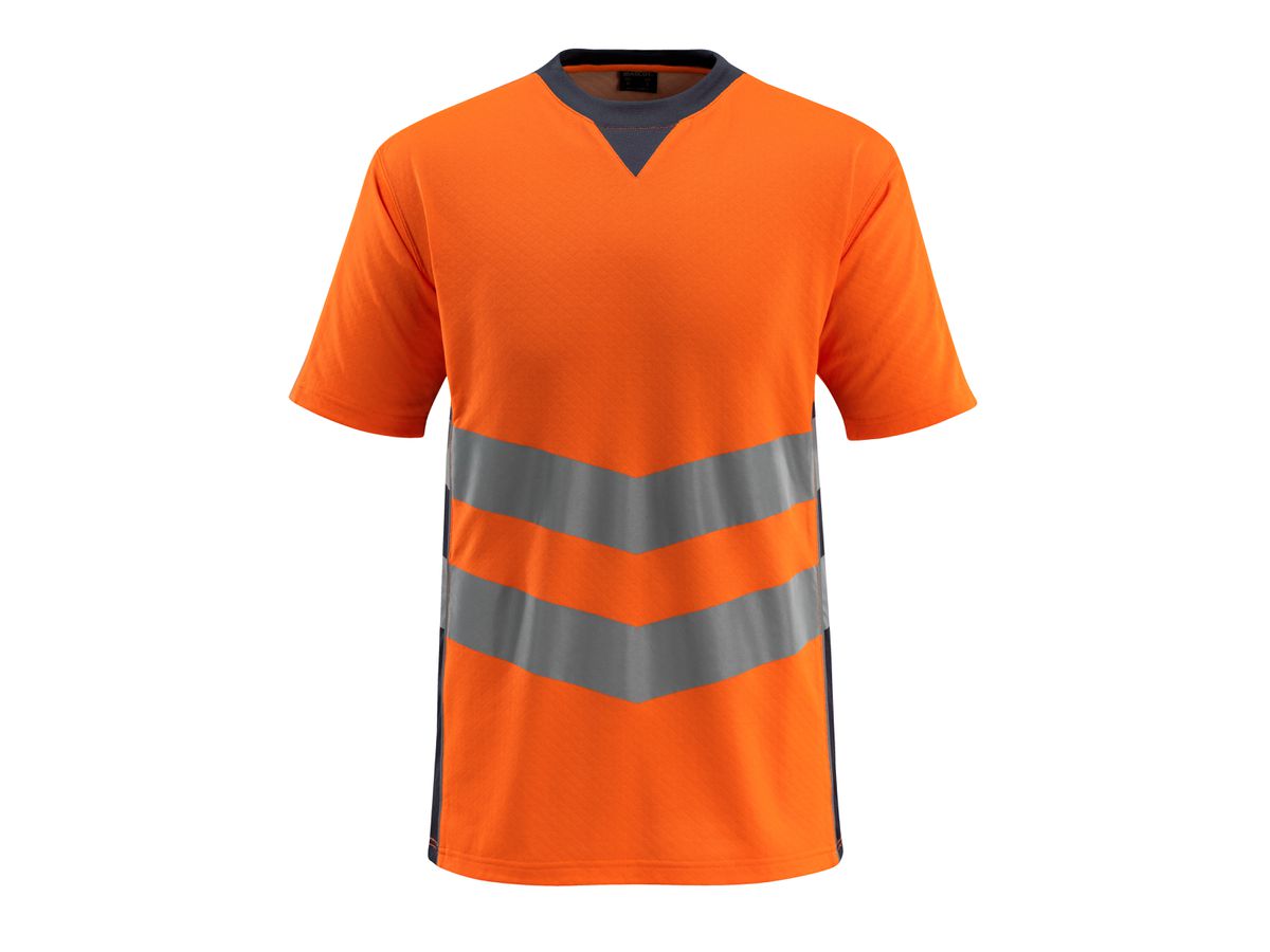 Warn-T-Shirt Sandwell, Gr. S, orange/schw.bl.