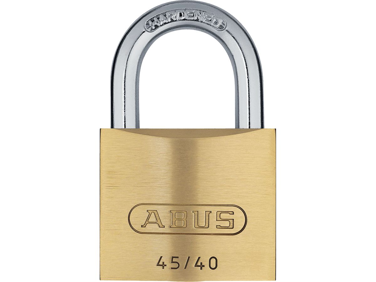 Brass padlock cyl. 4-40 5 keys Abus