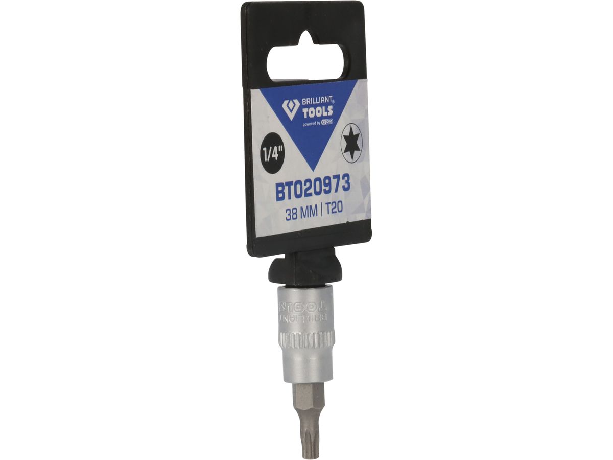 BRILLIANT TOOLS 1/4" TORX Schraubendreher-Einsatz,38mm, T20