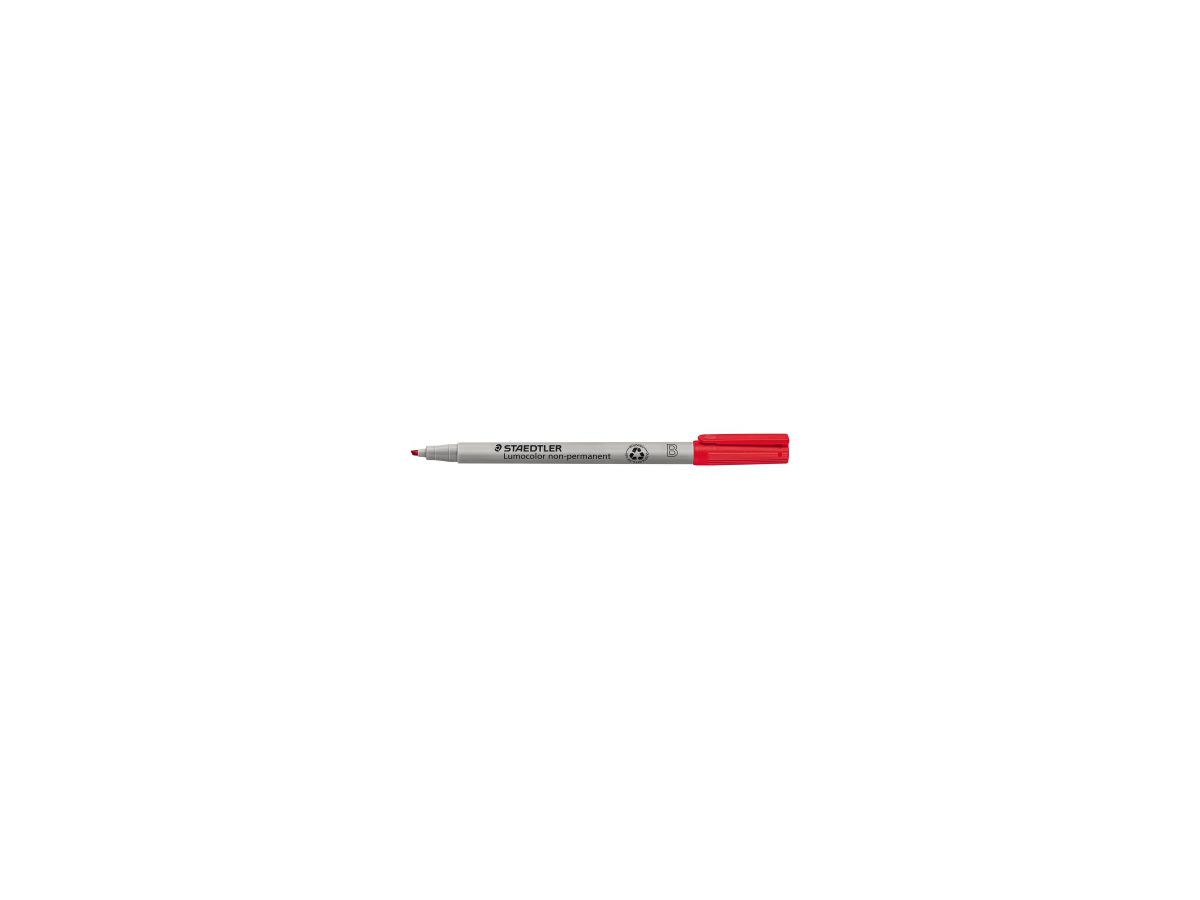 Folienstift Lumocolor B rot non-permanent breit