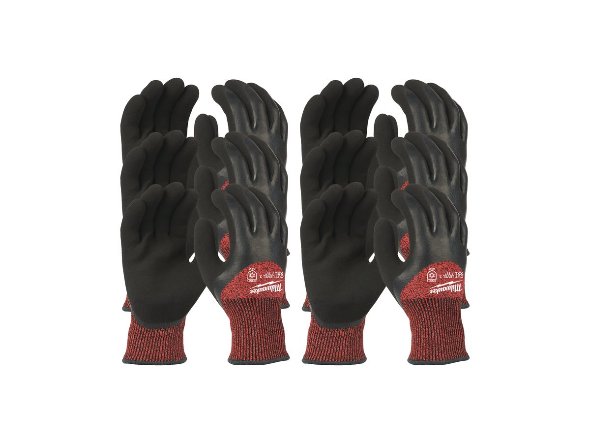 MILWAUKEE Kälte-Schnittschutzhandschuh Klasse 3 Gr. 11 XXL 12er Pack