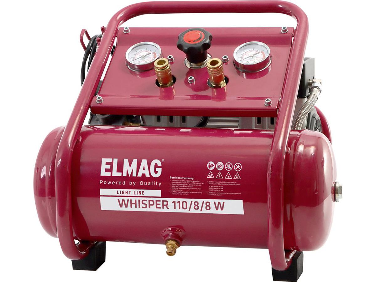 ELMAG Flüsterkompressor WHISPER 110/8/8W ölfrei