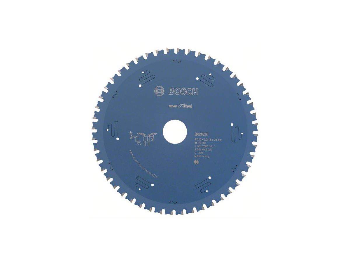 BOSCH Kreissägeblatt Expert for Steel, 210 x 30 x 2,0 mm, Z48