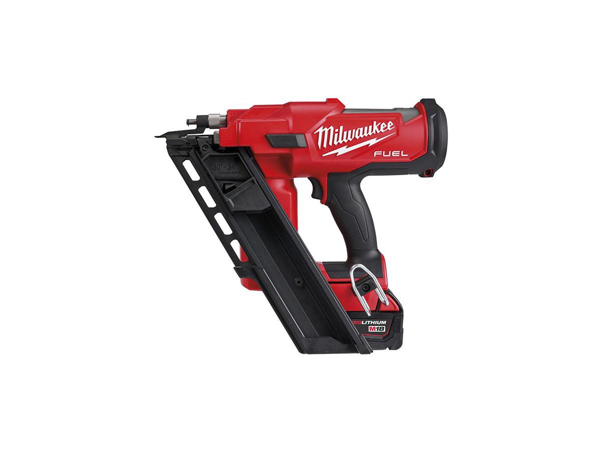 Milwaukee M18 Akku Einzelschuß Nagler, 2x5,0 Ah Akku, Ladegerät, HD Box