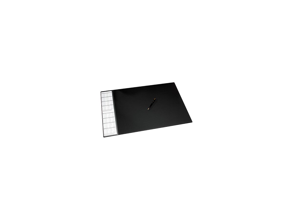 Schreibunterlage 68x44cm Seitentasche abwaschbar schwarz