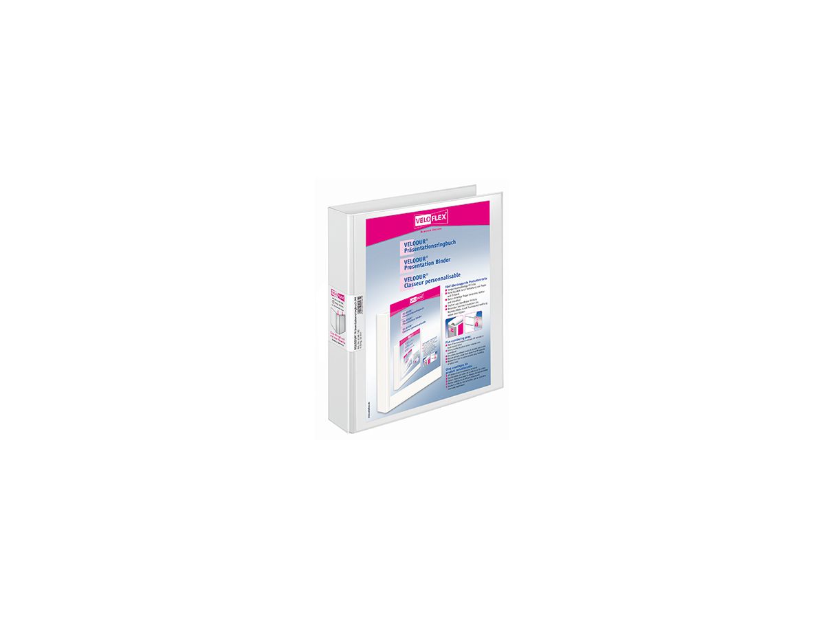 Veloflex Präsentationsringbuch VELODUR 4148190 4Ringe 30mm ws
