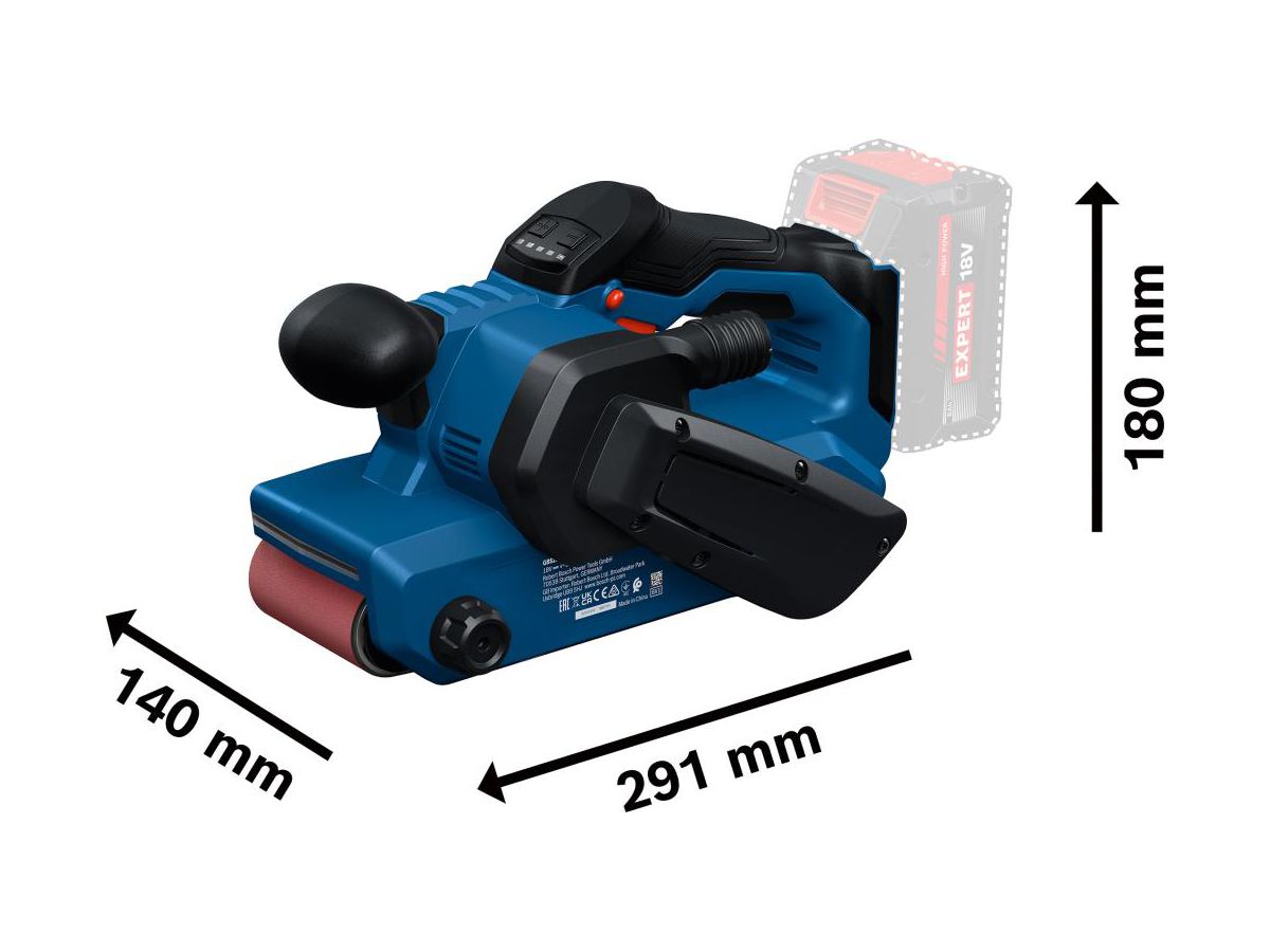 BOSCH Akku-Bandschleifer GBS 18V-75 solo, in L-BOXX