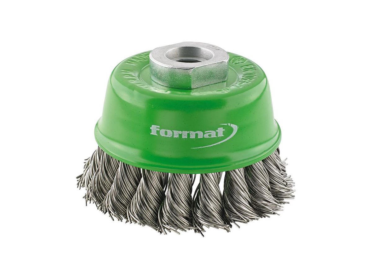 Komborstel roestvrij M14 getordeerd 65x0 ,5mm FORMAT